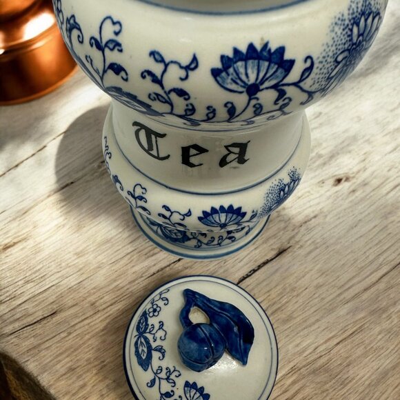 Blue Onion Vintage Tea Cannister/Good Used Condition - Picture 6 of 11